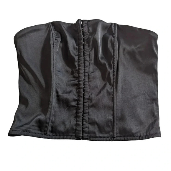 Superdown Black Satin Corset Top Size Small - Picture 3 of 9